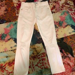 Express White Cropped Leggings